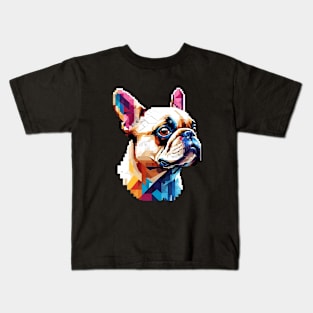 8-Bit Portrait Digital French Bulldog Kids T-Shirt